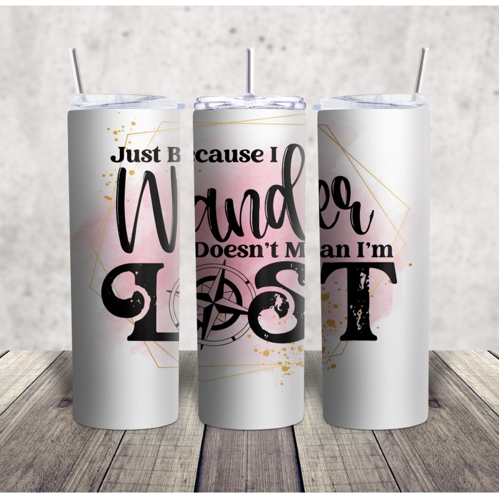 White Wanderlust Tumbler